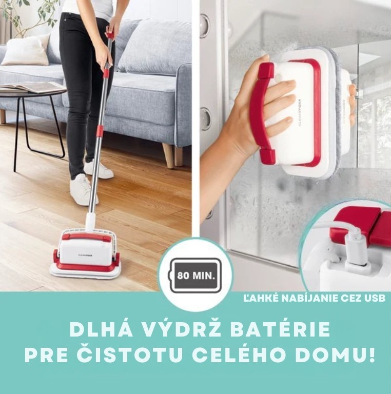 CleanMaxx AKU vibračný mop AVP-13350 (4)